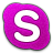 Skype Pink Icon 48x48 png
